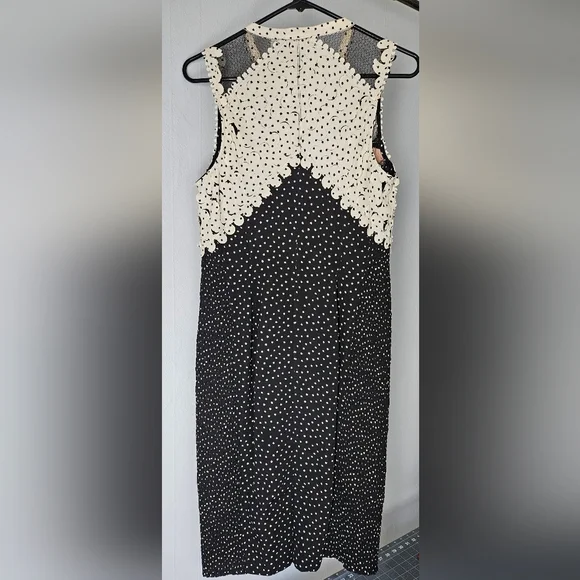 Anthropologie X beguile by Byron Lars Black/White Lace Polka Dot Dress - Picture 4 of 6